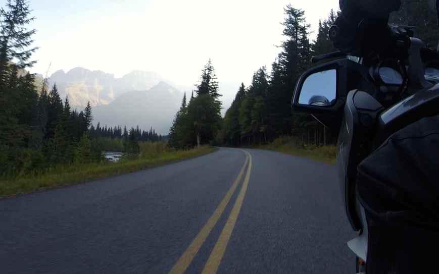 Riding along the Going-to-the-Sun Road